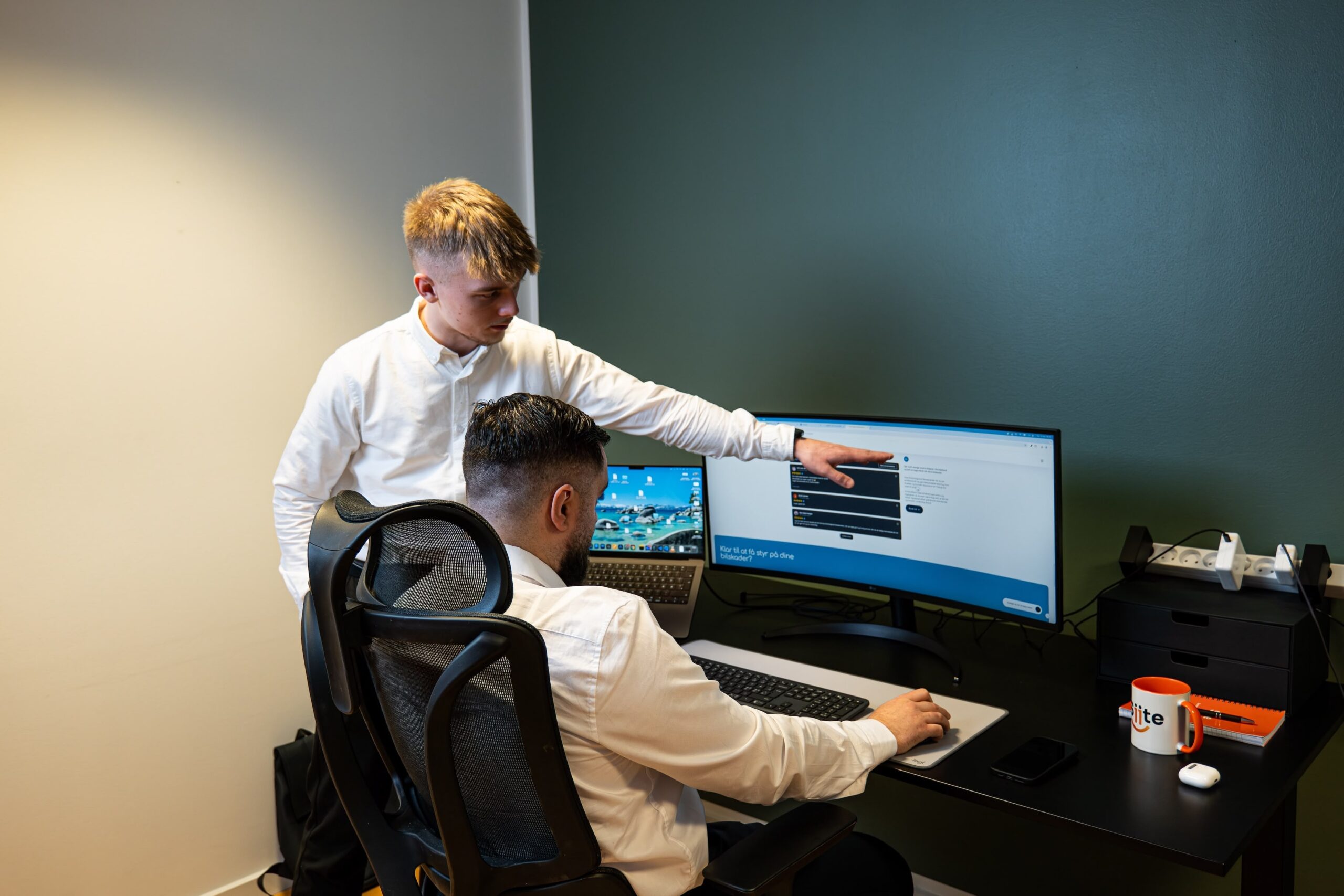 A designer at their workstation
